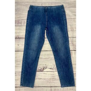 Soft Surroundings Denim Pull On Stretch Blue Jeans Size PM Petite Medium